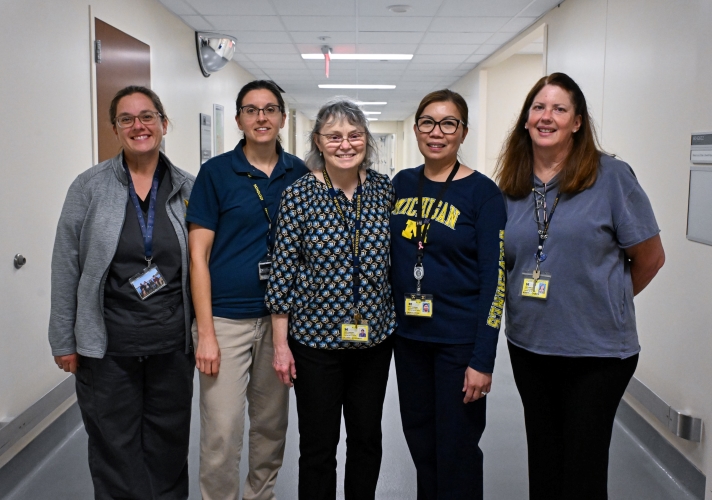 Colleen McDermott with friends and colleagues Katie Eichbauer, Janice Caceres, Emerita Cross, and Mary Lou Erber.